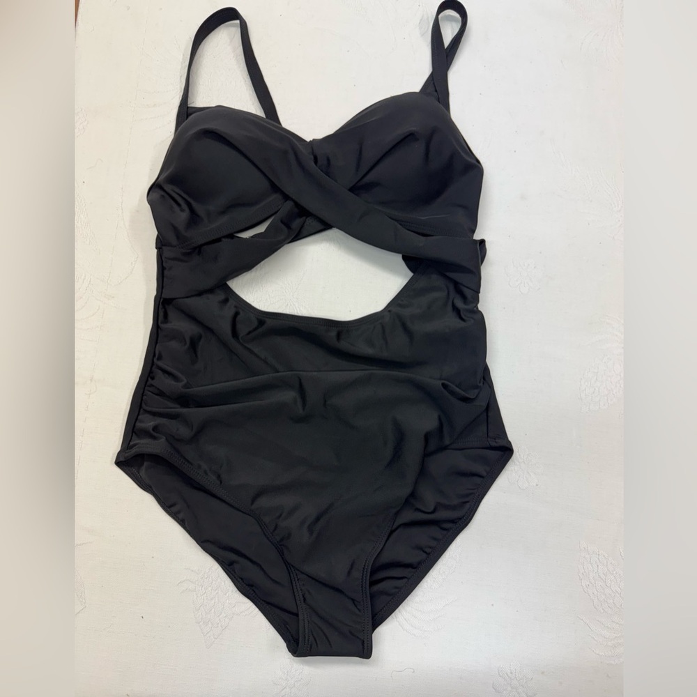 Elegant Black One-Piece Swimsuit